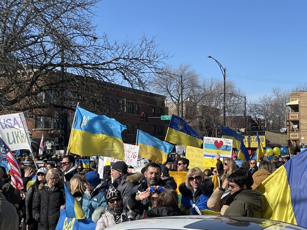 Rally for Ukraine. Ukrainian Village, Chicago. #ukraine #standwithUkraine