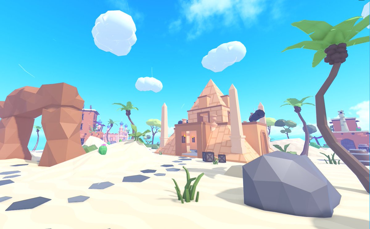 ItsJakuby's tweet image. World 2⃣ for mine and @Midgaardsormen1&apos;s game 🌴🏜️
Enjoy 🐧✨
Let me know if you have any ideas for themes for future worlds 👀😊
#Roblox #RobloxDev