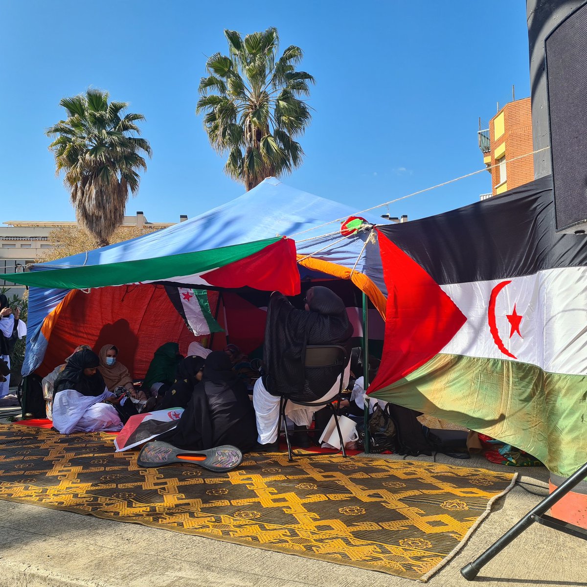 Sahara_Dempeus's tweet photo. 🇪🇭 27F: Commemorem la proclamació de la RASD 🇪🇭

📅 Avui fa 46 anys que es va proclamar la República Àrab Sahrauí Democràtica però el poble sahrauí segueix sense poder viure en pau i llibertat al seu país. 

❌️ Prou ocupació il·legal del Sàhara Occidental! 

Sàhara lliure ✊️ https://t.co/QskqljABhN
