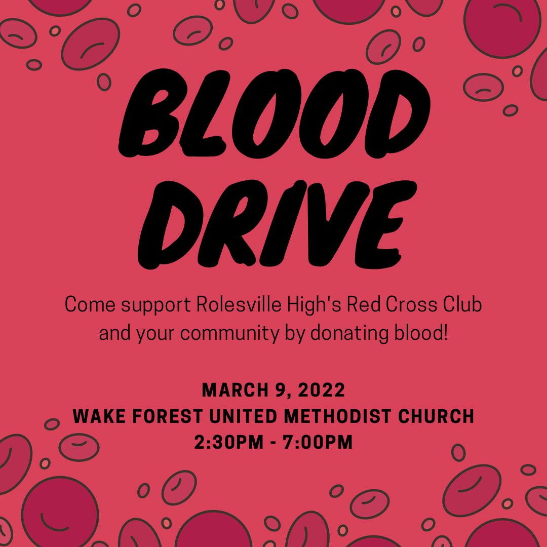Schedule an appointment to donate blood with the the link here or in our bio. We hope to see you there!!@RolesvilleRams 

redcrossblood.org/give.html/driv…