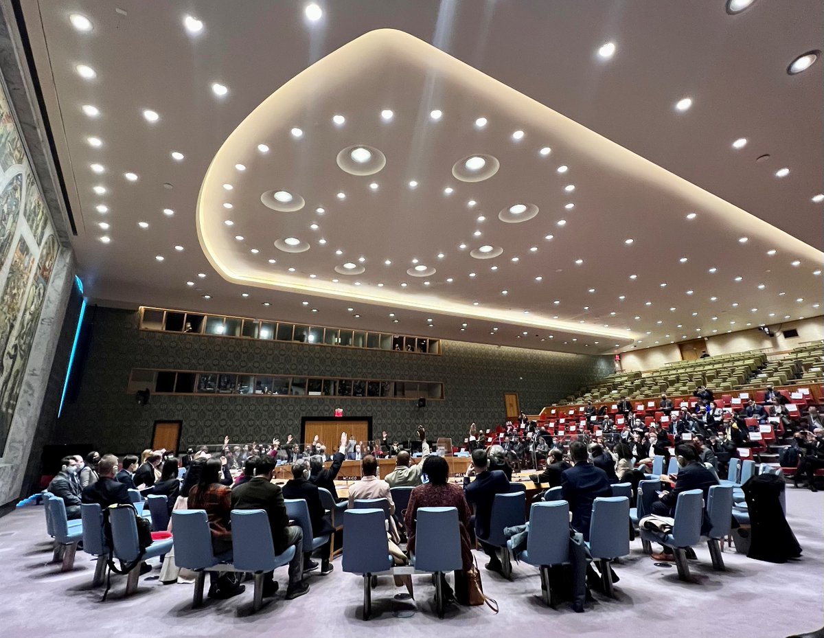 NorwayUN (@norwayun) on Twitter photo BREAKING: For the first time in 4⃣0⃣ years, the #SecurityCouncil has decided to call for an emergency special session in the <a href="/UN/">United Nations</a> General Assembly on #Ukraine
#Norway urges all Member Countries to stand up against armed attack by one country on another⚖️
#StandWithUkraine 🇺🇦🇳🇴 BREAKING: For the first time in 4⃣0⃣ years, the #SecurityCouncil has decided to call for an emergency special session in the <a href="/UN/">United Nations</a> General Assembly on #Ukraine
#Norway urges all Member Countries to stand up against armed attack by one country on another⚖️
#StandWithUkraine 🇺🇦🇳🇴