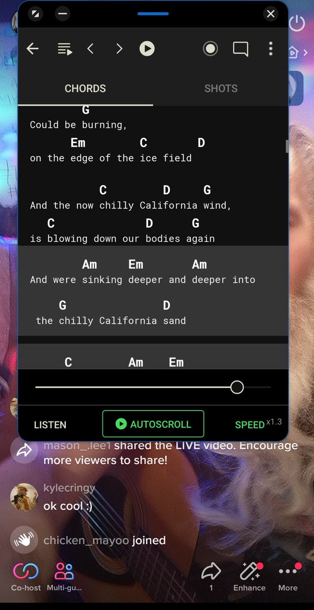 joncampling's tweet photo. This is how I stream my guitar training on @Tiktok #sightplaying A bunch varied songs I don't know by heart while appearing to just be looking at the camera π€π₯
And I can still see the chat below the song app (@ultimateguitar)
X https://t.co/XNgAW4BAXG