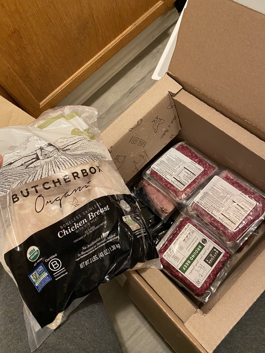 The best package arrived.. what should I make with the ground beef tonight 🤤 <a href="/butcherbox/">ButcherBox</a>