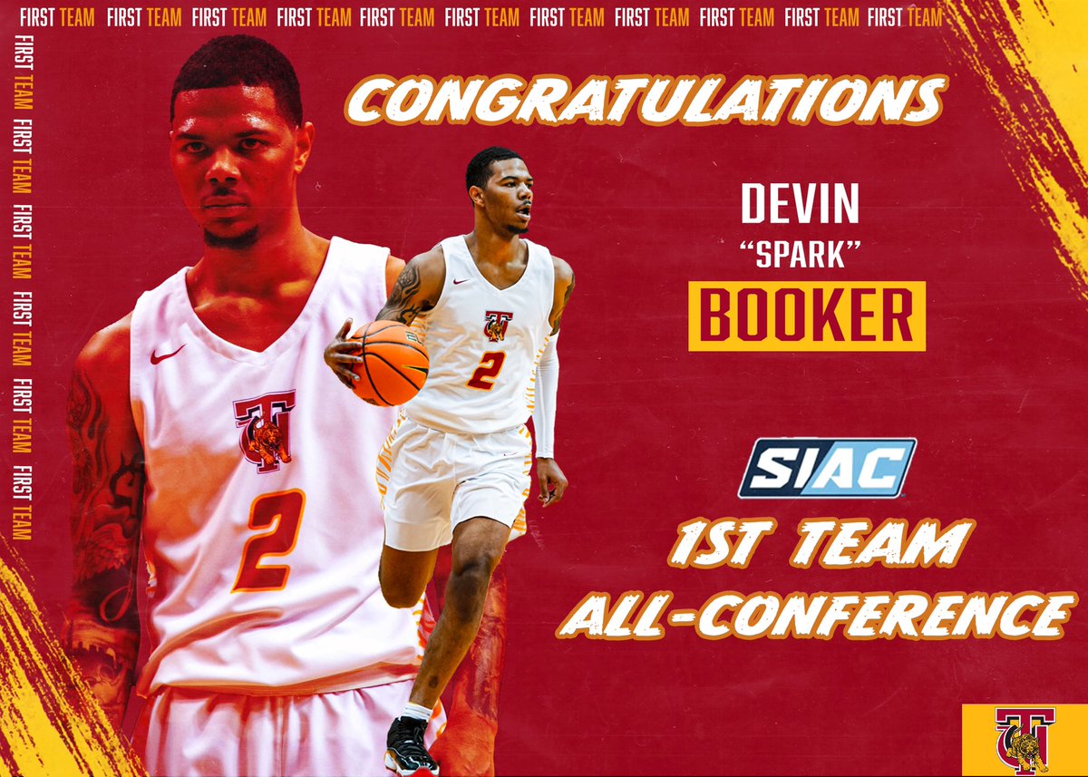Tuskegee_MBB's tweet photo. Congratulations to Junior Guard Devin “Spark” Booker for receiving @TheSiac First Team All Conference honors. #Tuskegee #TeamBelieve 🐅🏀

@Aka_Spark

📎 https://t.co/Kp2uSFaCXS https://t.co/fzsoz5hcAM