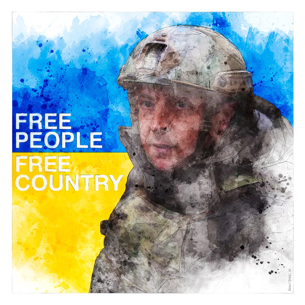 KevinSitek's tweet photo. @ZelenskyyUa President Zelenskyy you sir, are what true leaders are made of! You are an inspiration to your people and to the world 🌏. I made this in honor of your bravery. God bless you &amp; the brave people of #Ukraine! #UkraineWillResist  Free people. Free country!🇺🇦🙏🙏 https://t.co/6jEB7T1JDh