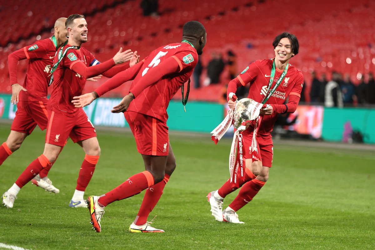 DaveOCKOP's tweet photo. When Minamino smiles we all smile. A pivotal player throughout this league cup campaign, played a major role in Liverpool's success. https://t.co/eS0XavhEzm