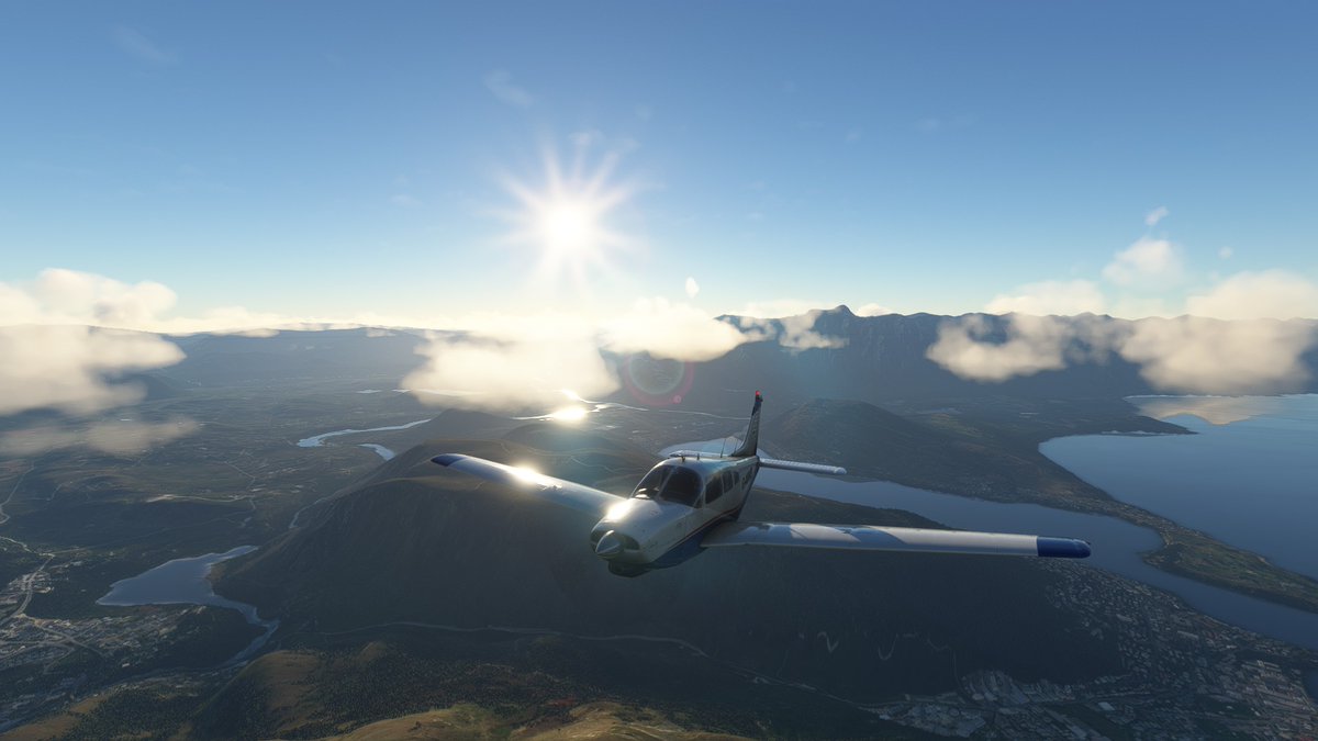 TheBadSimPilot's tweet photo. Flight Aim Screenshot of the day: Leaving Queenstown (NZQN) on the way to Milford sound (NZMF) In @JustFlight's  turbo piper 3. I ended up doing a trench run into milford sound and despite not haveing an upgrade like Australia,  New zealand looks amazing #FSSOTD https://t.co/LRRSs4ZcPP