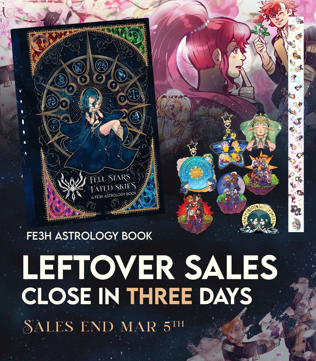 Three days left until leftover sales close!

We are running a sale on all physical merch items. 🌜 You can get a great deal on our charms, washi, pins- Don't miss out! 

✨ Our leftovers sale closes on March 5th. After that, you won't be able to get our PDF or our merch items! ✨