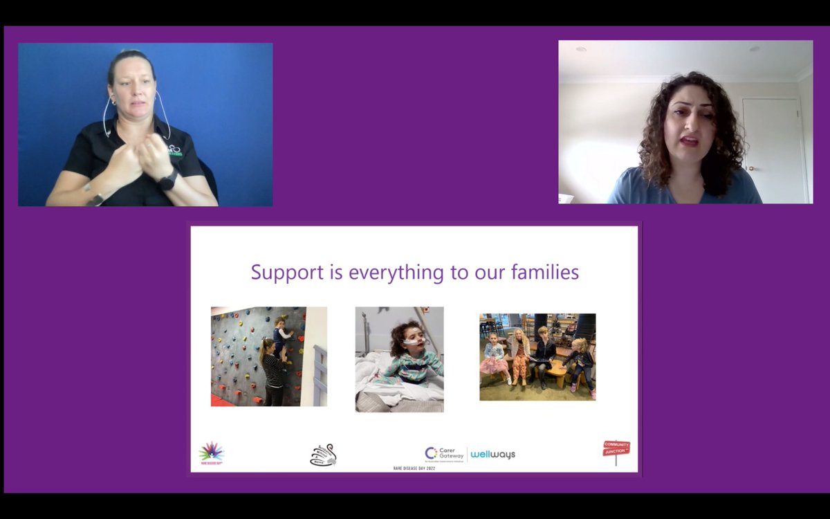 swanaus's tweet photo. Dalal Baumgartner speaks, SWAN mum to Naomi, who lives with SATB2. She describes Naomi with great pride as a "rare ambassador" for SATB2 worldwide, and "my little hero". #rarediseaseday2022 #rare #genetics https://t.co/SKO2VUtPJw
