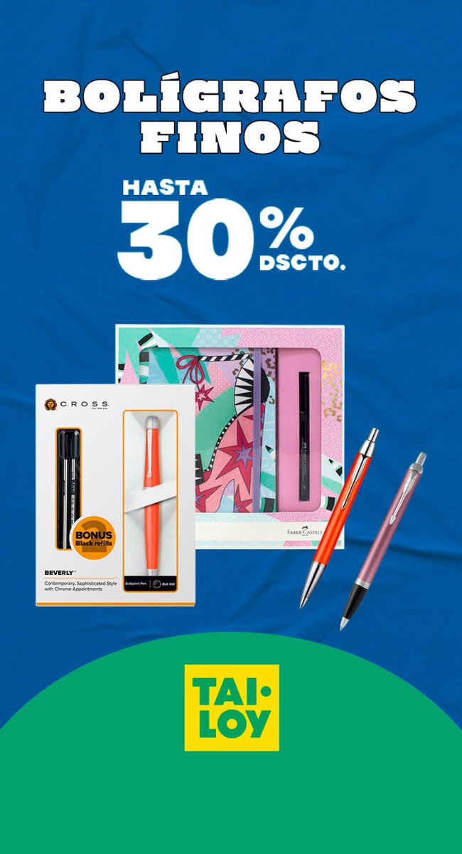 tailoyoficial's tweet photo. TopOfertas #DeTodoParVolverConTodo #Escolar #TaiLoy
Vigencia del 20 de febrero al 27 de marzo de 2022. Aplica en tiendas minoristas Tai Loy (incluyendo Franquicias), Copy Ventas y Santa Maria. Stock mínimo disponible de 05 unidades por código. https://t.co/B9FhT4d9fj