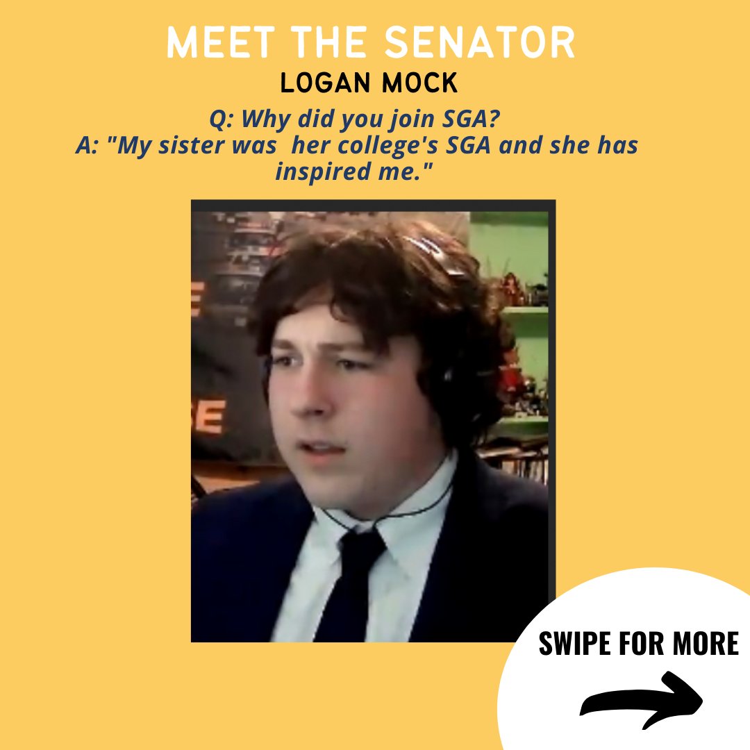 SNHUSTUDENTGOV's tweet photo. Another Meet the Senator Tuesday! Meet Logan Mock! We can always rely on him to add something to our meetings, whether it be an idea, suggestion or funny joke. We are so lucky to have him on our team. https://t.co/nOkD253XID
