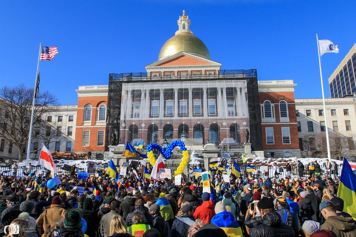 kwilesjrphoto's tweet photo. Thousands took to the streets of #Boston on Sunday afternoon to march in solidarity with the people of #Ukraine and denounce the actions of Russia and Vladimir Putin, calling for an end to the war. https://t.co/A2ts5I8RLF