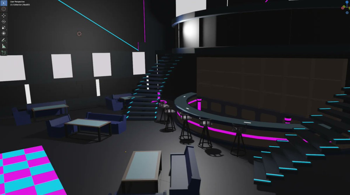 ApesofSpace_nft's tweet photo. The Nightclub design in our Space Station is coming together very nice! 🥂

We have 1 huge, 2 big, and 10 small placeholders to showcase honorable community members and collaborations with NFT projects 🎉 

Who is ready to party in the metaverse? 🎈

#TheSandbox #ApesOfSpaceVX https://t.co/RCiWEGYr2y
