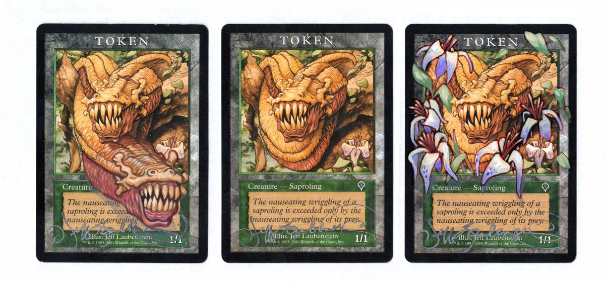 IllustratorJeff's tweet photo. Here's a little fun. Saproling Token Alters.
#MTGAlters #MTG #MTGSaproling #CustomAlterations #CustomTokens https://t.co/l9XIeqmj5O