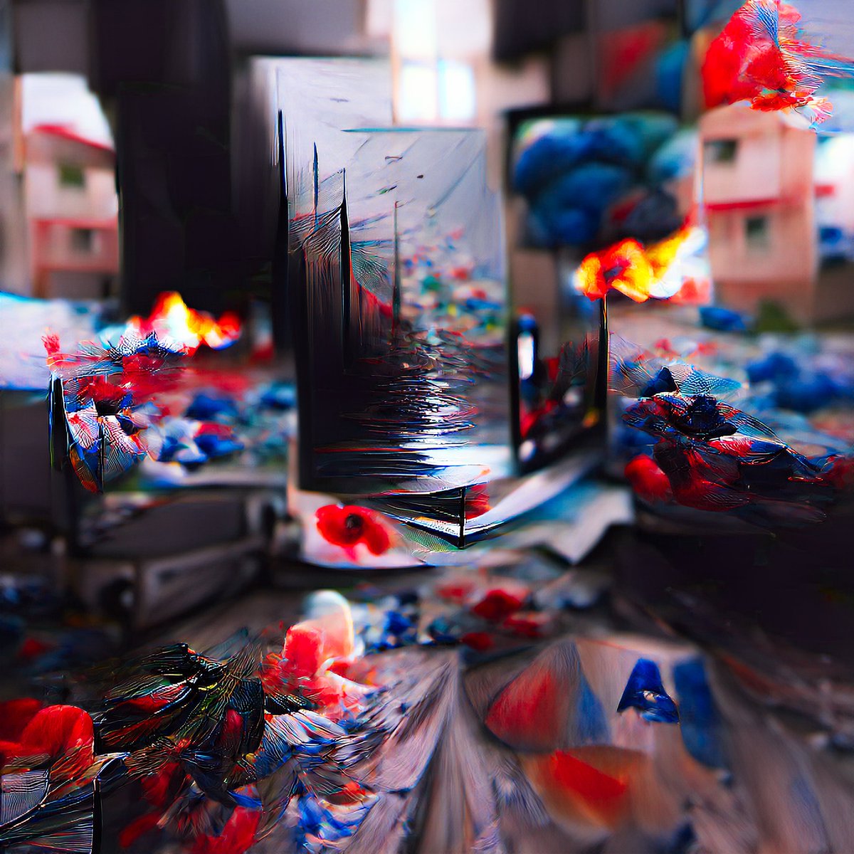 Good morning.

Beautiful lies in a world at war.

#AIArtwork #AIart #AIartists #VQGAN #vqganclip #NFT #NFTartist