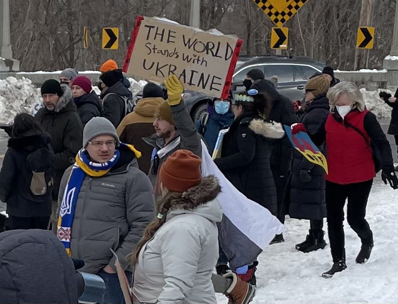 MarkGACAMC's tweet photo. Full support for Ukraine, democracy and peace in Ottawa today, outside the Russian embassy. https://t.co/VXrhG9FG80