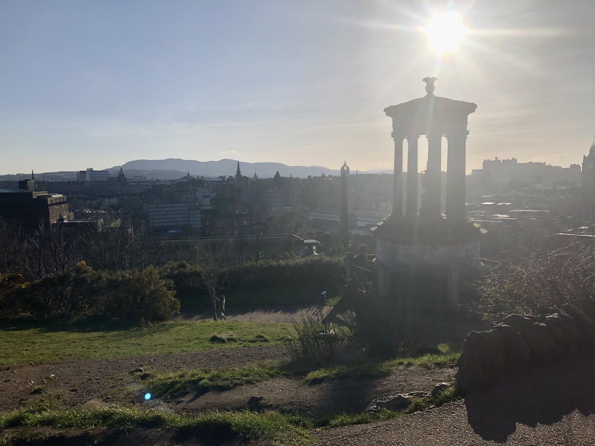 This made me smile today. Bench on Calton Hill above Edinburgh. Well done <a href="/netflix/">Netflix</a> #afterlife #RickyGervais
