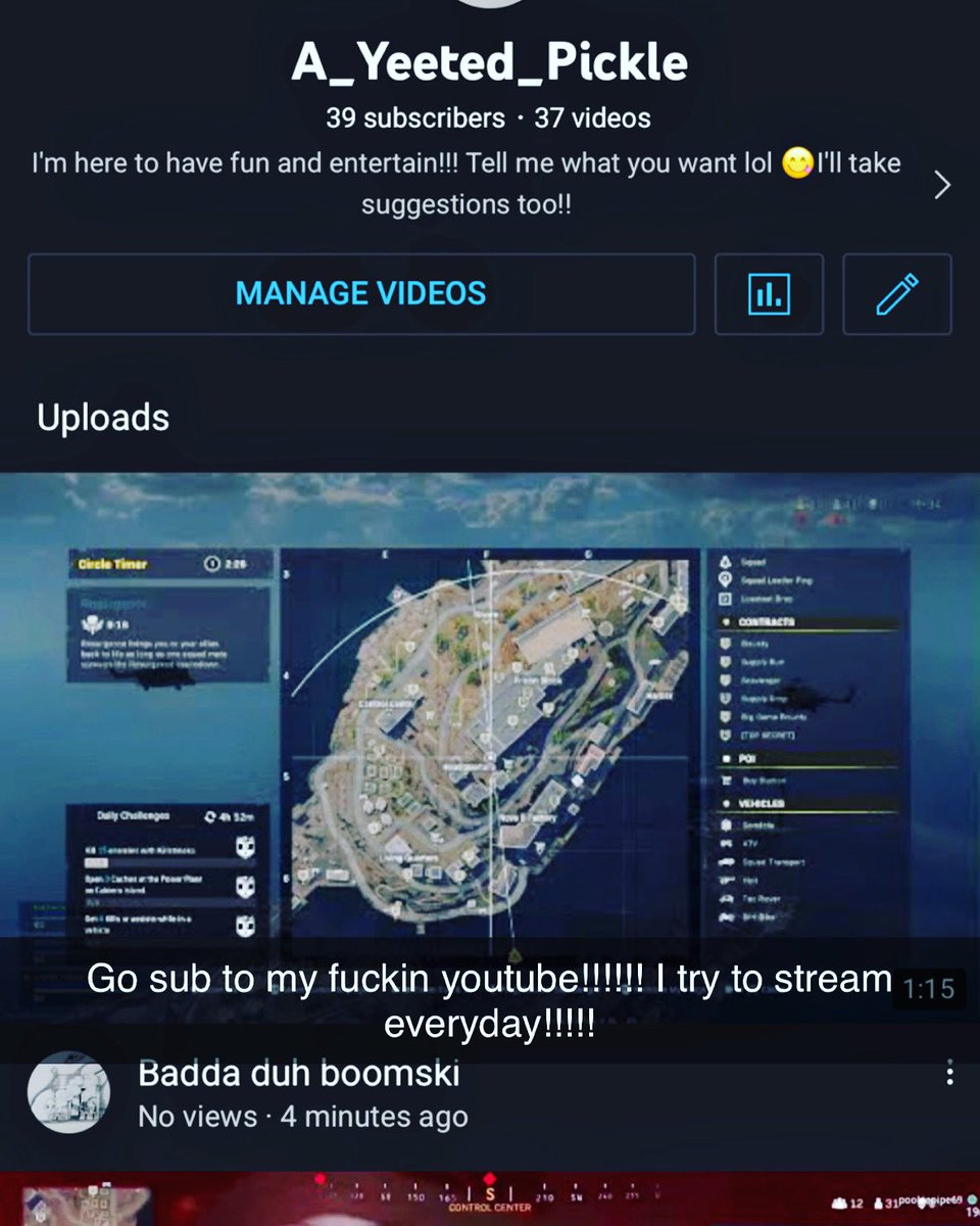 Go sub to my fuckin youtube!!!! 
Your a potato if your not subscribed 👌🏼💯