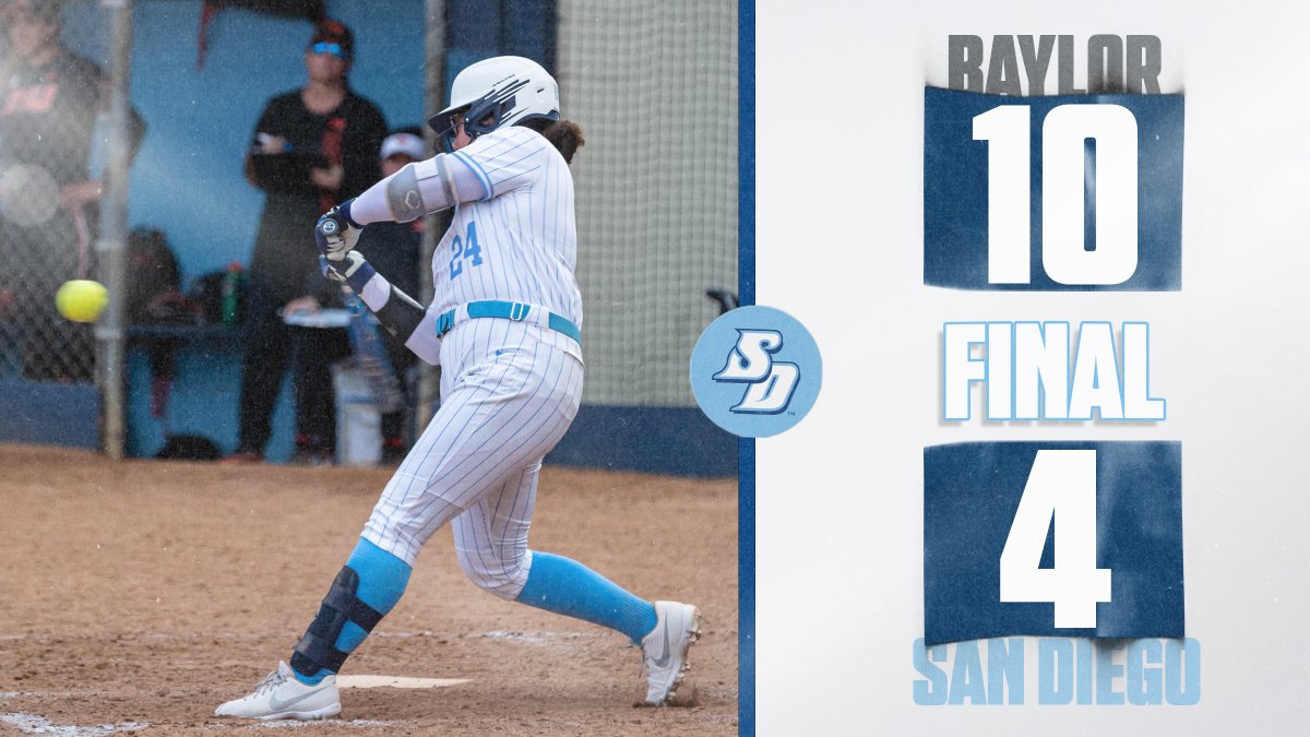 USDSoftball's tweet photo. Battled back with four total runs in the last two innings, but fell short against Baylor.

#GoToreros https://t.co/t3VZUczQuW