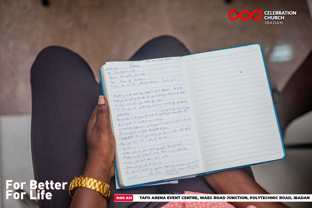 cci_ibadan's tweet photo. For Better, For Life
Preacher: @Bisi_OlaSoetan
The enemy wants you to perceive an injustice and want to fight. He also wants you to validate yourself in the flesh and forget about God's throne.
#CCIIbadan
#LoveCode
#ForBetterForLife https://t.co/C2FF8SuiuI