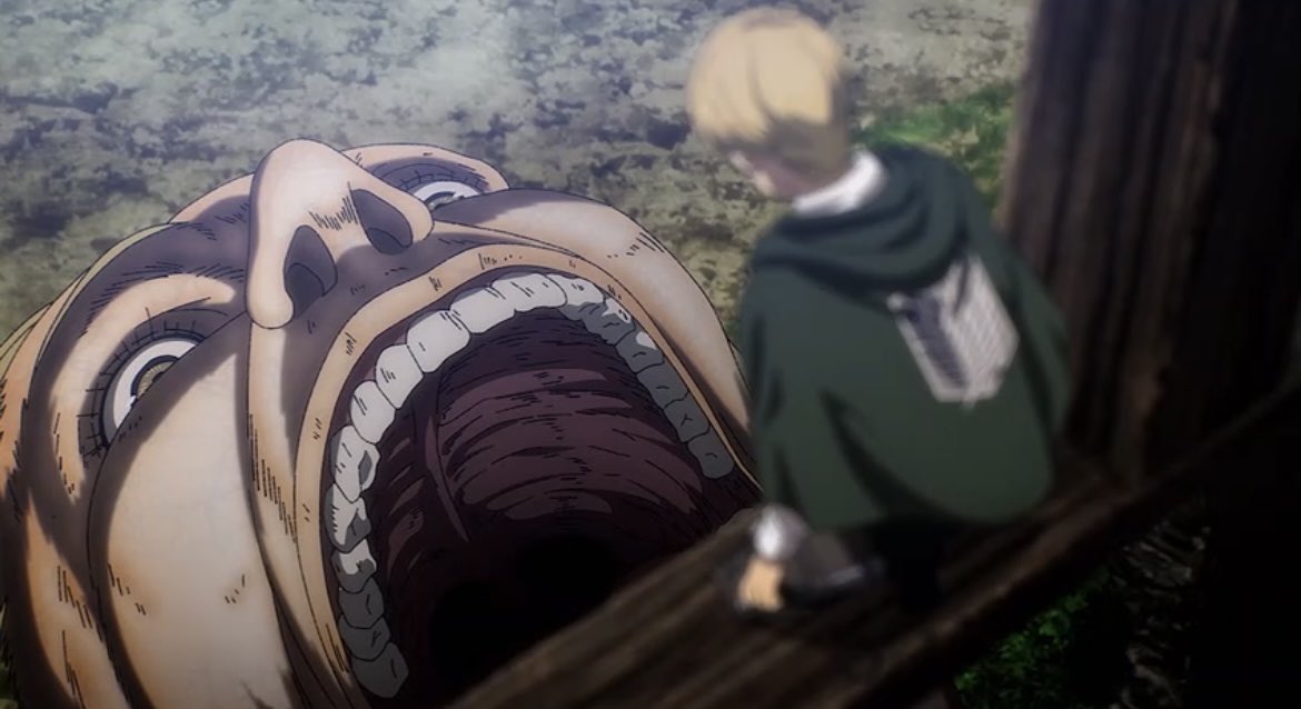 valentinepm_'s tweet photo. jamais eu aussi peur que devant cette scène #SNK #ShingekiNoKyojin https://t.co/lwDwfuLRE2