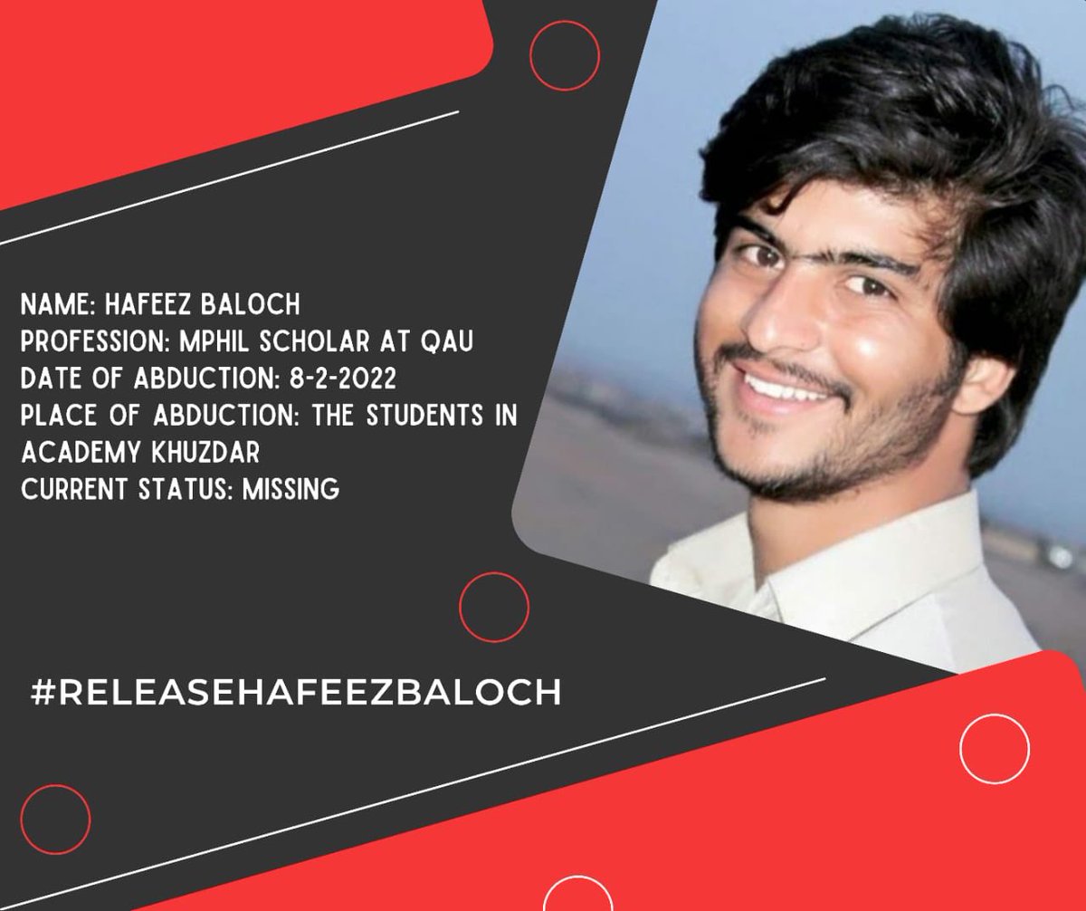 baloch_dilli's tweet photo. What a Tragedy ?
Until When We pretends to be Ok!
Because 
Together We can Save #Huminty !
Together we Can Save #HafeezBaloch
⁦@UNHumanRights⁩ 
⁦@amnesty⁩ 
⁦@VOANews⁩ 
⁦@mohrpakistan⁩ 
👇👇👇
#ReleaseHafeezBaloch https://t.co/3B69njfnXg