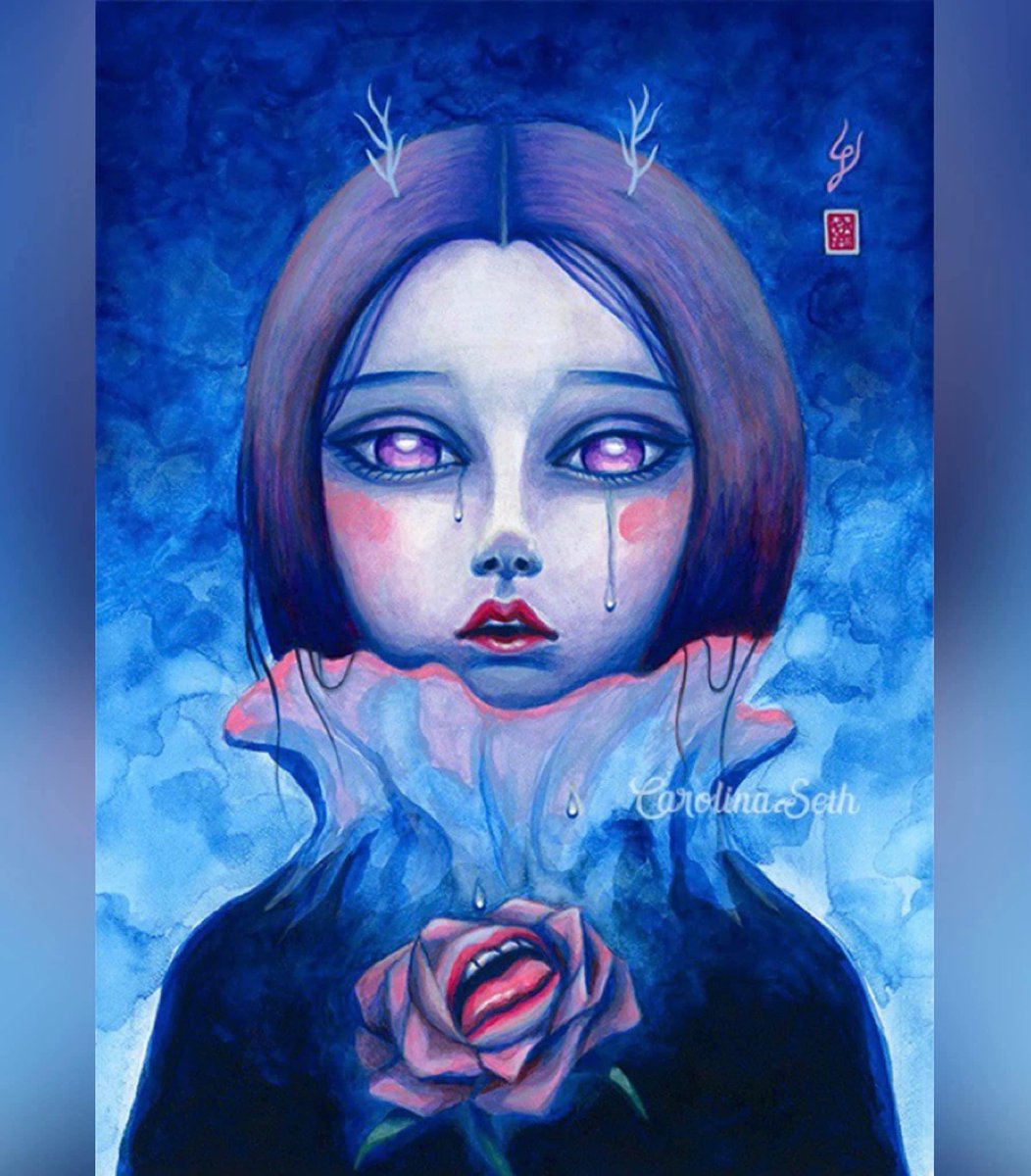 bighelmethead's tweet photo. 💙🇺🇦🕊 #UkraineWar #NoWar #StopWar ’I Will Drink Your Sweet Tears‘ (2020) 
#popsurrealism #darksurrealism https://t.co/pOeoV2IH7U