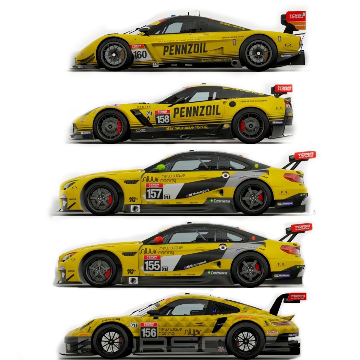 With the Sebring 12 hour hosted by <a href="/TheReal_TORA/">TORA</a> just only a week away, it's time to reveal our liveries! 

all of them done by NWR Kie! A massive shout-out to him, he's went and smashed it out of the park! 

we're fielding one AP team four GTs teams.