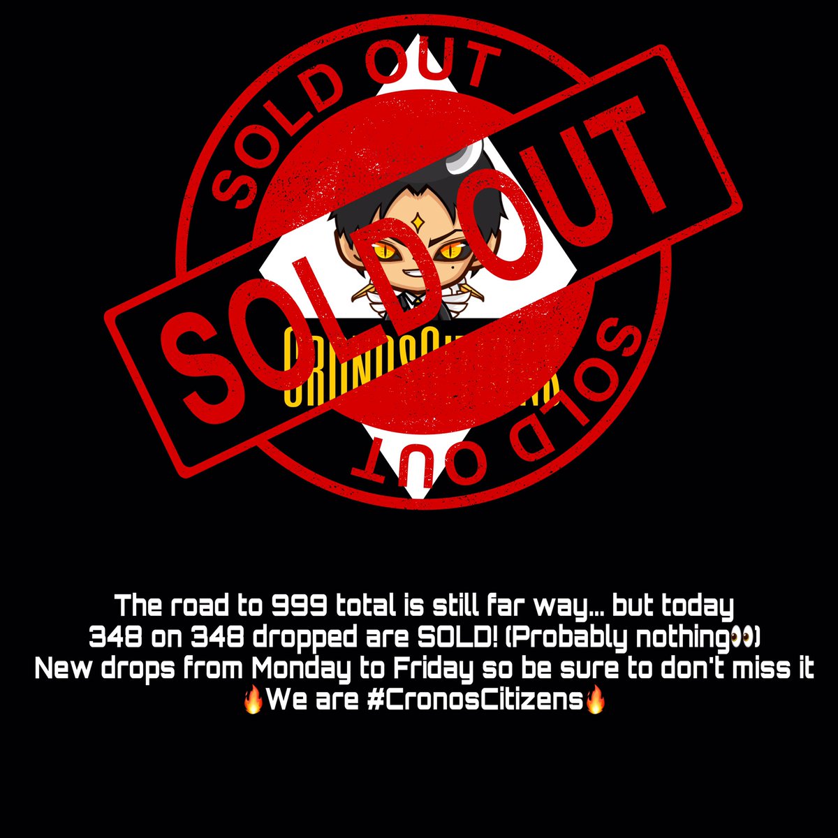 CronosCitizens's tweet image. 🚨Till now… SOLD OUT🚨
LFG Fam, road to 999 but today is THE DAY!🔥
348 Dropped and… 348 SOLD! 
We drop daily so be sure to don’t miss out any drop, best community in the game, join discord in bio❤️ 
Let’s spread the word in the #cryptocomnft space:
🔄Retweet
💚Join the fam
