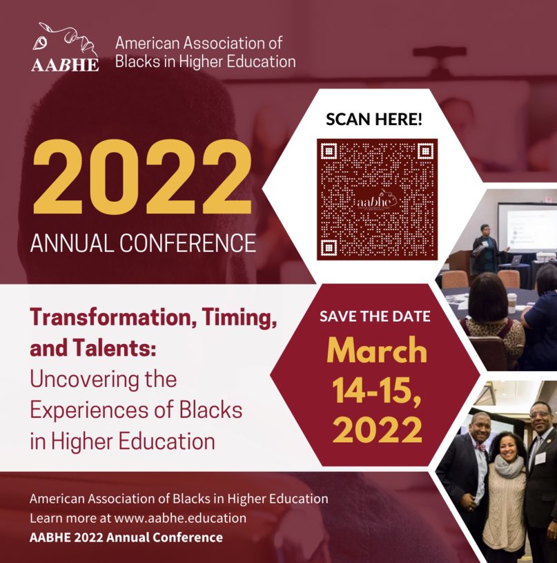 We are so excited to see at the virtual event! To give you a quick overview:

The expected audience includes higher education personnel and students.  
#AABHE2022 #AABHE #transformationtimingtalents #highereducation