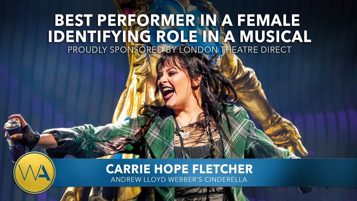 WhatsOnStage's tweet photo. The WhatsOnStage Award for  Best Performer in a Female Identifying Role in a Musical goes to... #WOSAwards https://t.co/KVGwa1k7Ca https://t.co/LjaX83mHvs