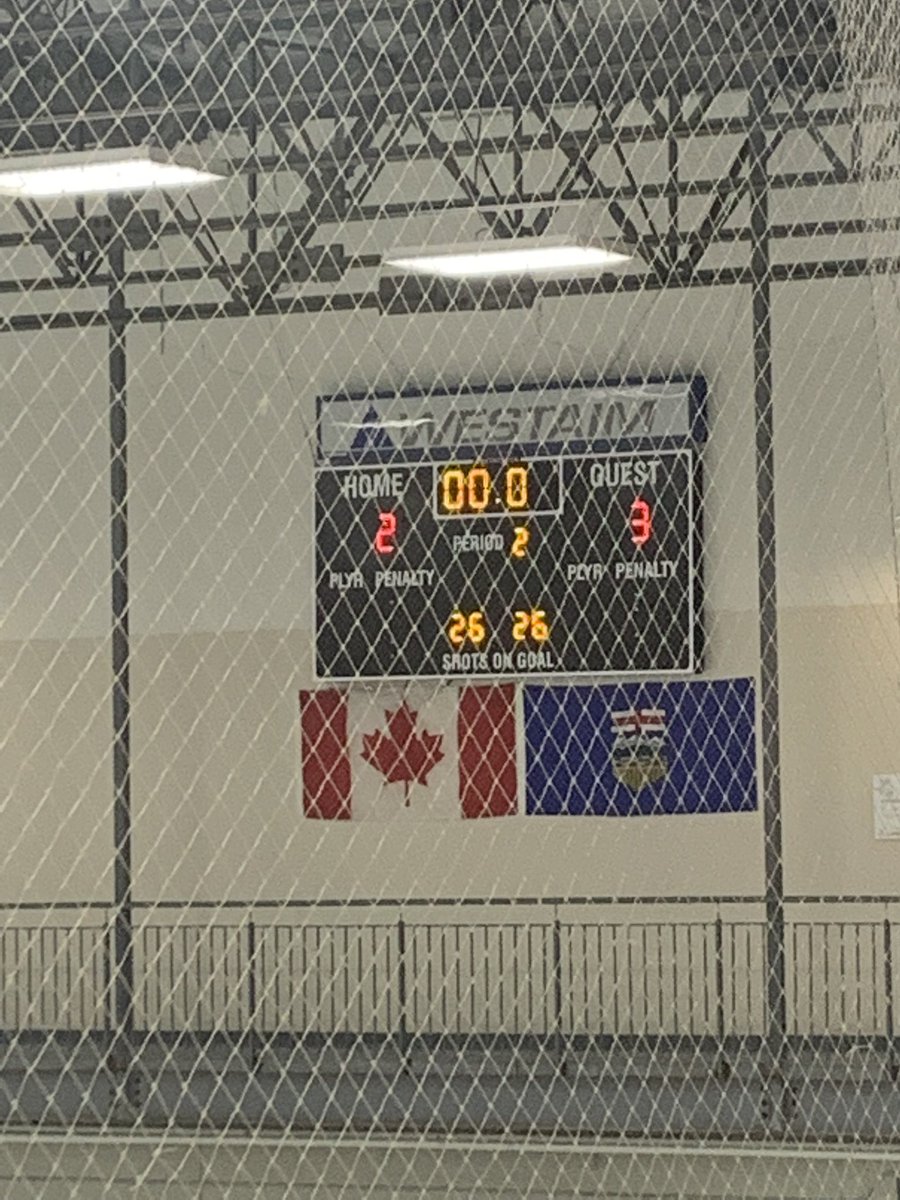 Tight game has the score 3-2 Strathcona. #RedBuckets