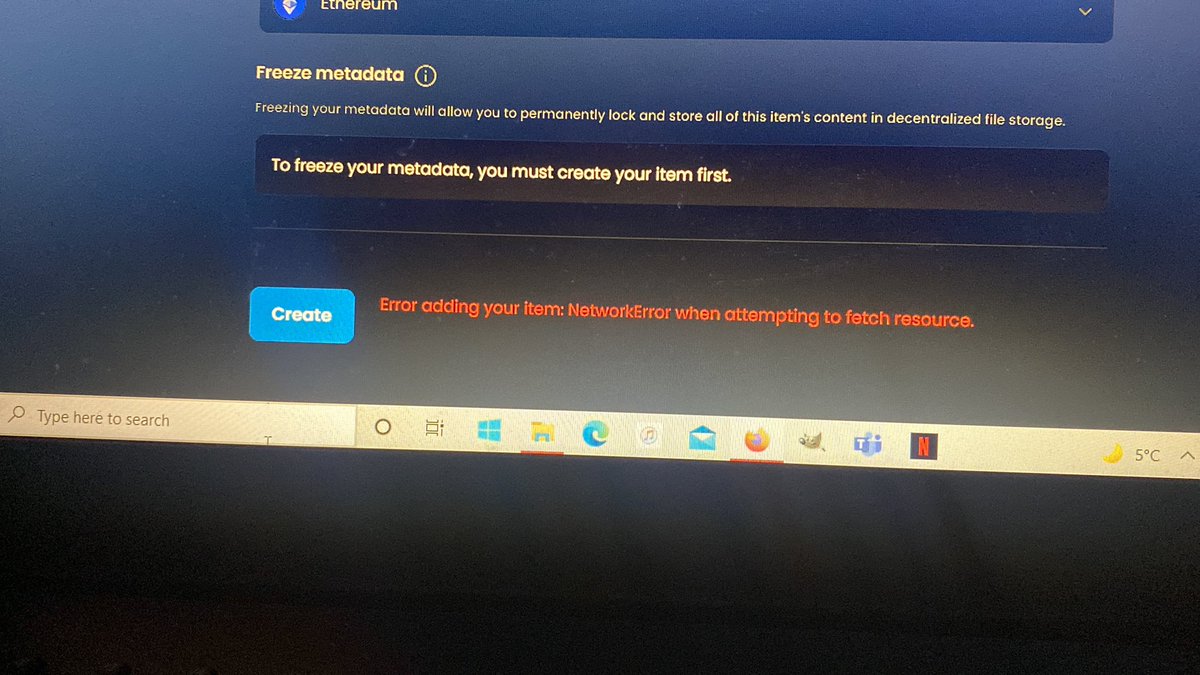 EIU_Chad's tweet photo. Constant issues with OpenSea market. 

I'm just trying to do a #Giveway &amp; they won't let me. We are using #Ethereum now, so all #NFTs will be 1/1. https://t.co/BnEjlH1y6s