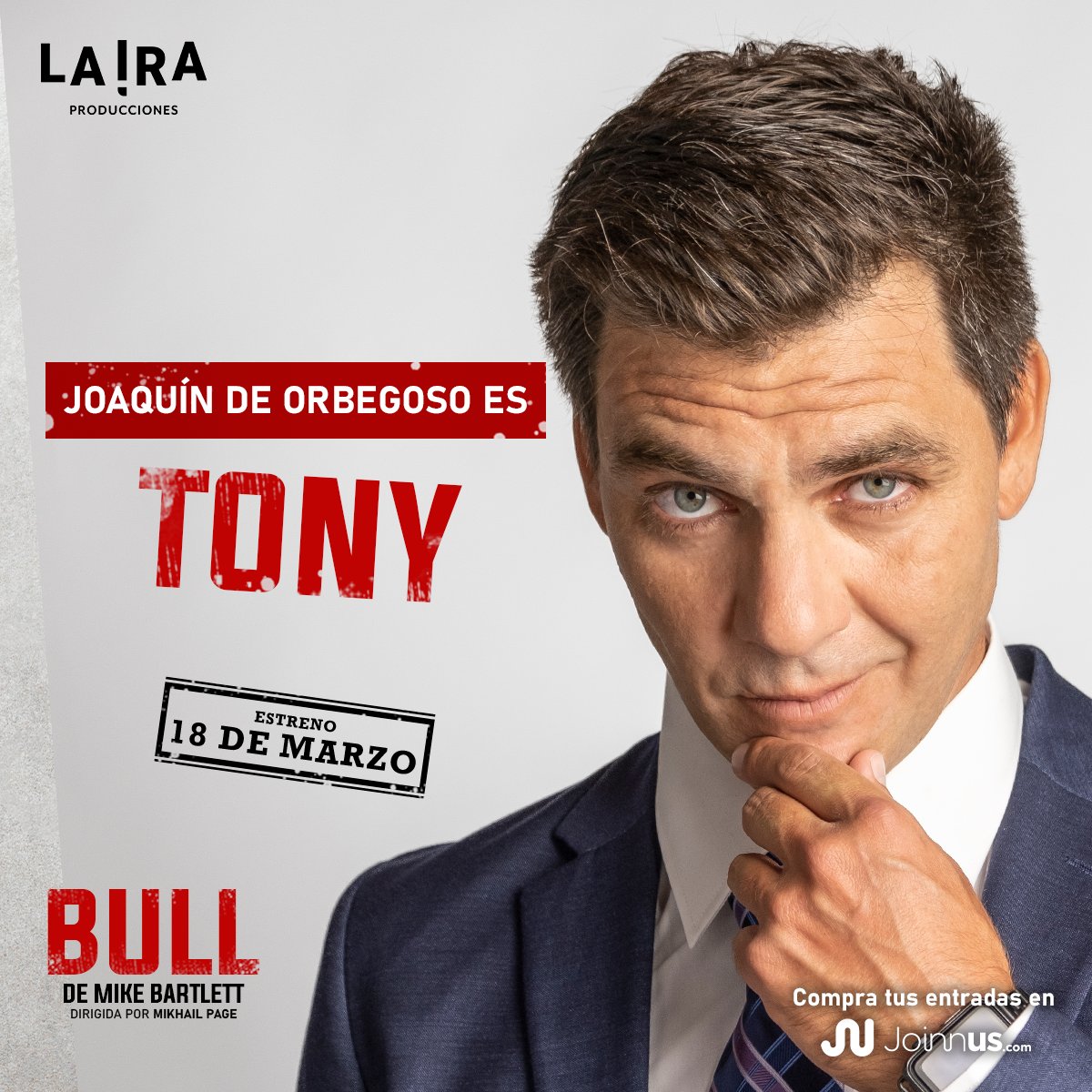 <a href="/JoaquindeO/">Joaquín de Orbegoso</a> es TONY. Conócelo en 🎭#BULL, la comedia ácida de este verano 🔥 Entradas desde 32 soles en <a href="/joinnus/">Joinnus</a>. Aprovecha los descuentos exclusivos para suscriptores del diario <a href="/elcomercio_peru/">El Comercio</a>  y clientes del <a href="/bbva/">BBVA</a> 🔔ESTRENO 18 DE MARZO 📱Link directo👉🏻bit.ly/351Ob7L
