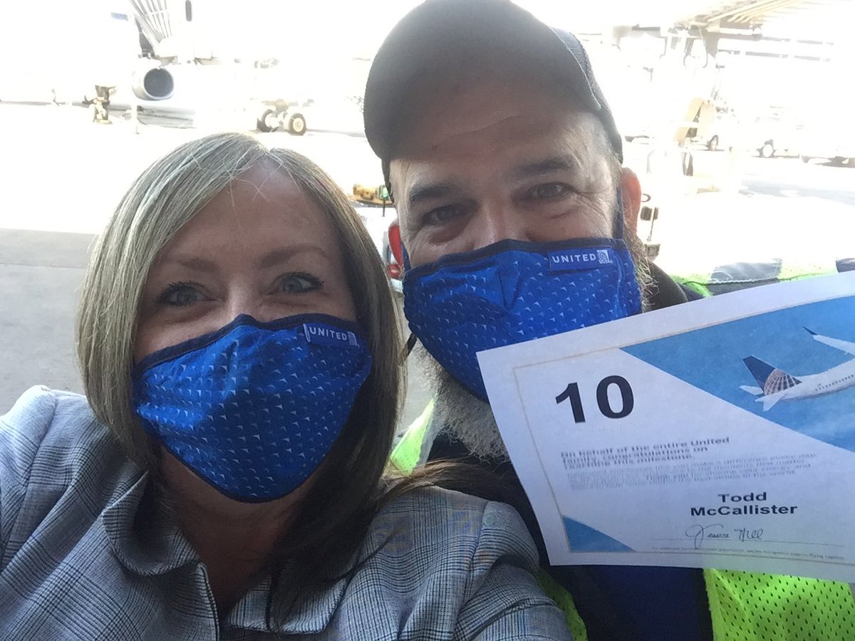 Congratulations to Todd on reaching his 10yr milestone with @united.  Todd is our bag guru, lav and water guy and all around AUS-ome RSE!  Thanks for all you do Todd we are lucky to have you on our team!  #keepingAUSawesome #beingunited @jillcourtney01 @OfRb1 @davehadley2061