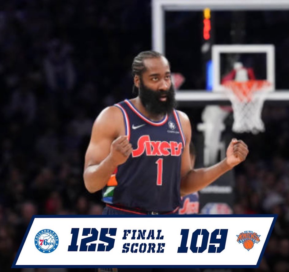 76ers_central's tweet photo. FINAL IN MADISION SQUARE GARDEN 125-109

#76ers #NBA75 https://t.co/1PTIrsyWxB