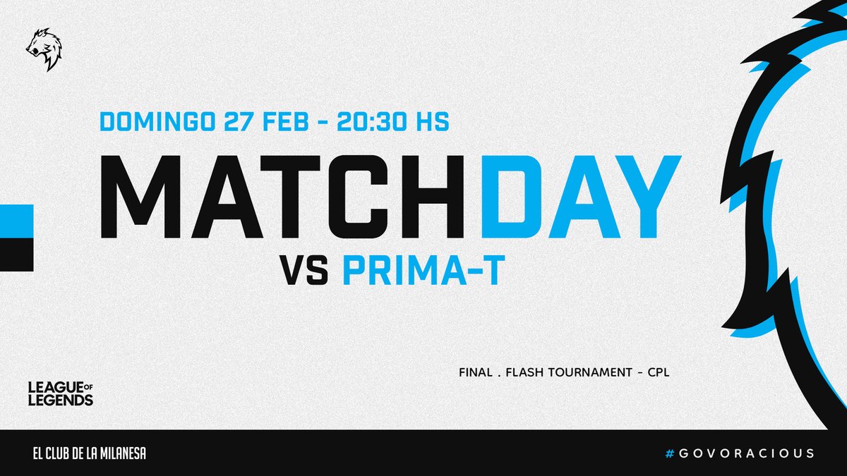 VoraciousGG's tweet photo. 𝑫𝑶𝑴𝑰𝑵𝑮𝑶 𝑫𝑬 𝑭𝑰𝑵𝑨𝑳 🤞
Tras nuestro camino en la #FlashTournamentFinal de @CircuitosLatam llego el gran día de jugar la final y dejar todo en la grieta 🙌
🕐 20.30HS
🆚 @PrimaTClan
📲 https://t.co/hWdTsuhlBq
#GOVORACIOUS🐺 https://t.co/x1oLq2Effb