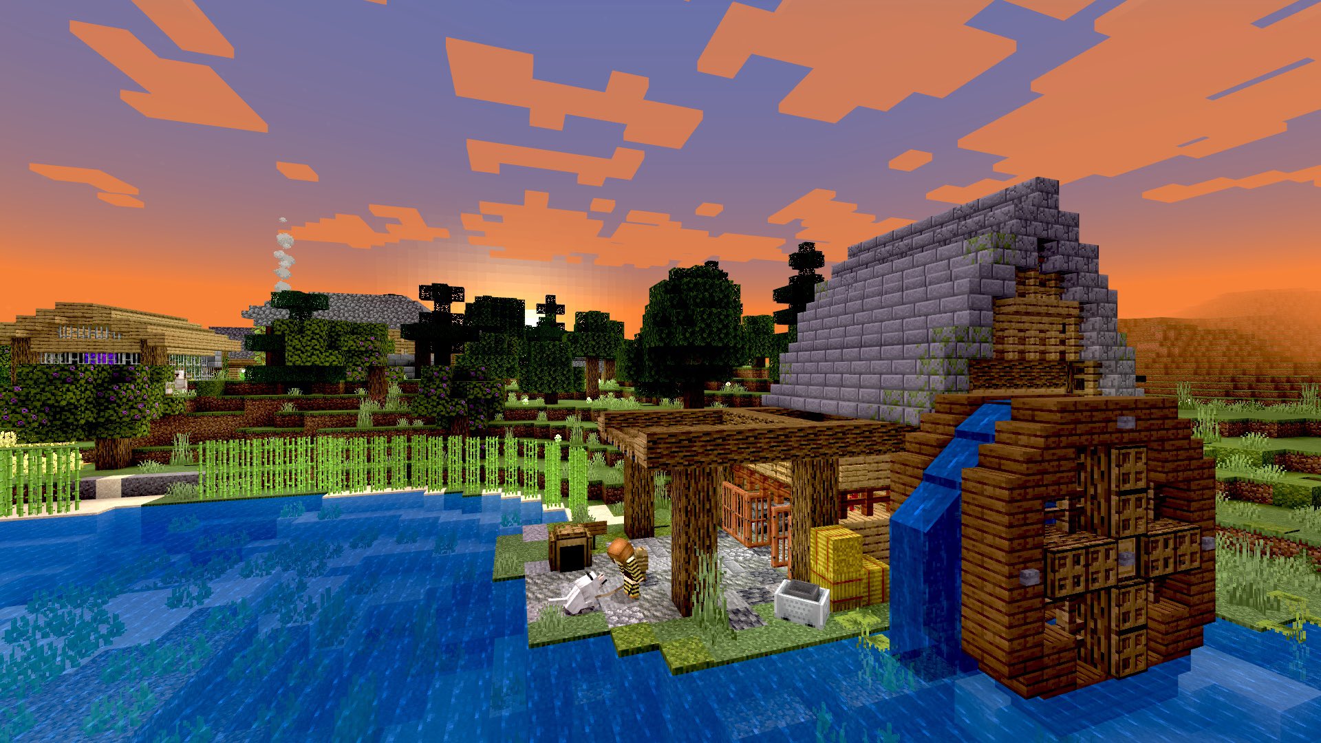 アンジー 水車小屋を作りました 犬を飼いました Minecraft マイクラ マイクラ マインクラフト T Co 2e5lesldem Twitter