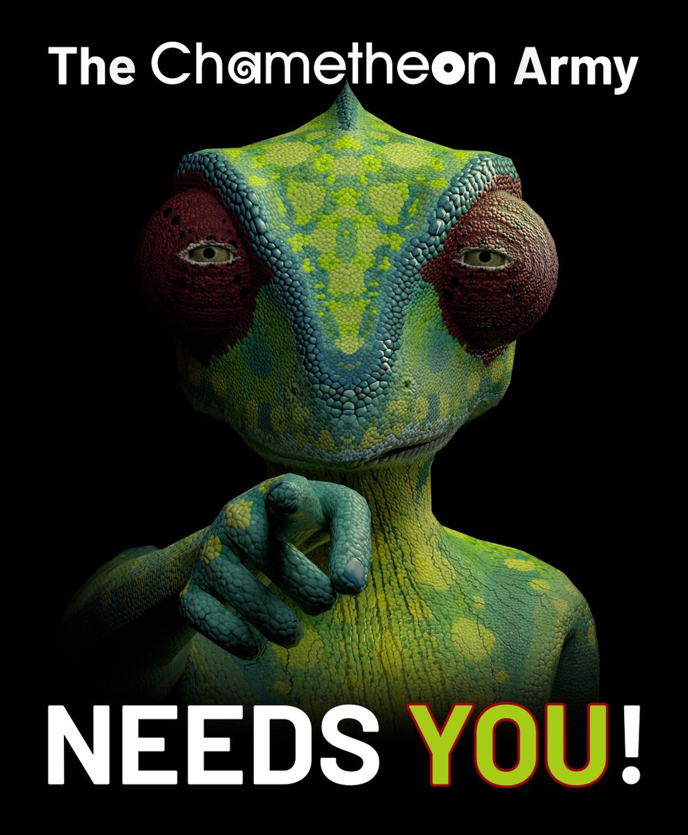 chametheon's tweet photo. Chametheon Giveaway 🦎
New recruits are needed for the Chametheon army.
Like / RT &amp; Tag 2 friends to win a metaverse ready armoured Chametheon.
Winners will be picked every 24 hrs for the next 5 days. https://t.co/CALStEESjh