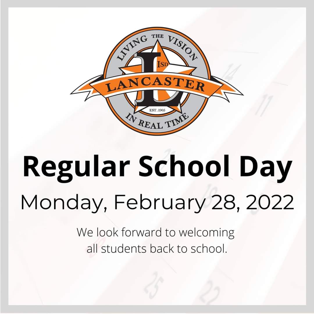 📍Reminder: Monday, February 28, is a regular school day. We look forward to welcoming our students back to school tomorrow morning!