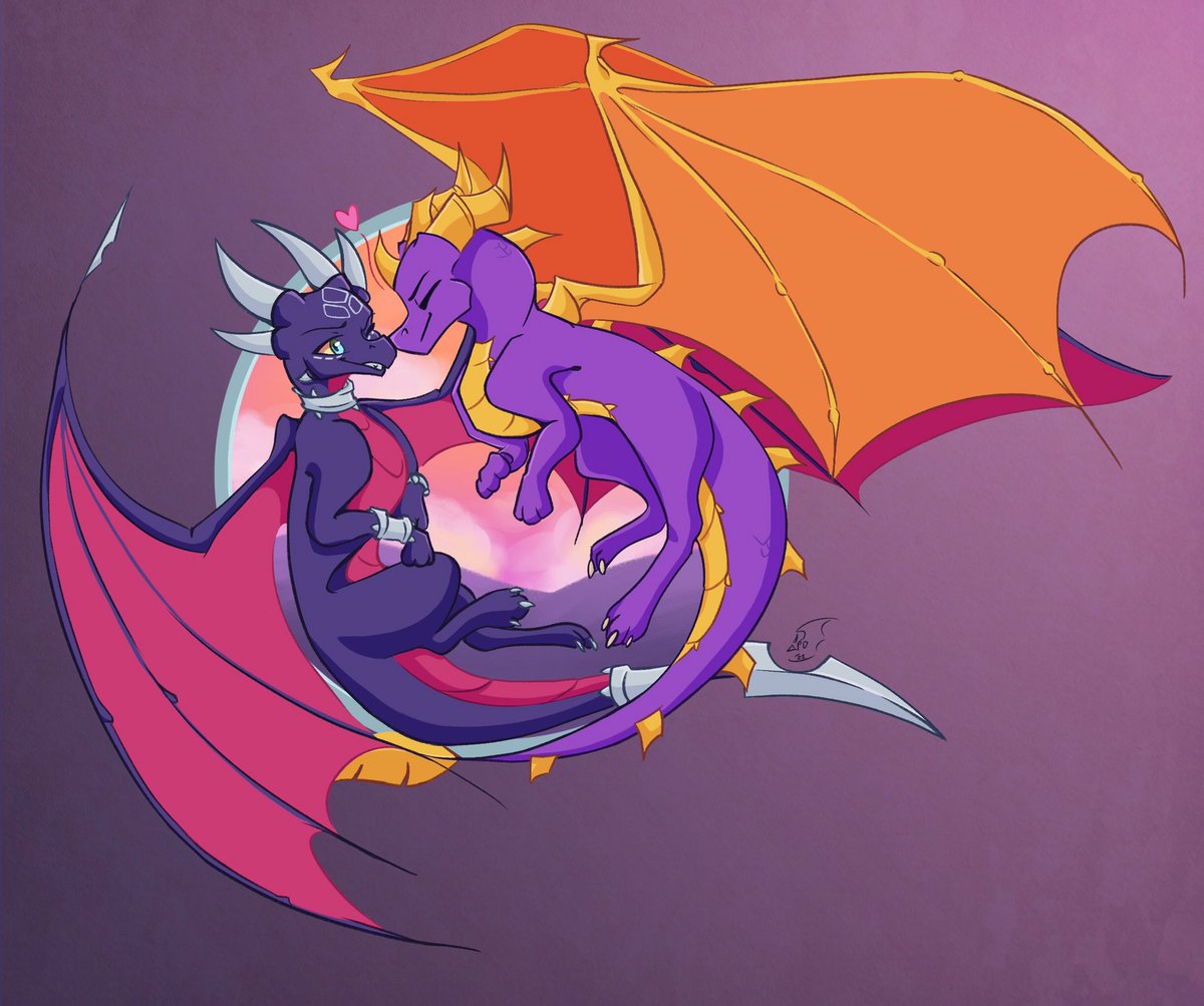 A_Purple_Dragon's tweet photo. ✨Shameless✨ Cynder and Spyro fanart because why the heck not 

#Spyro #Cynder https://t.co/zLxi1r9LFu