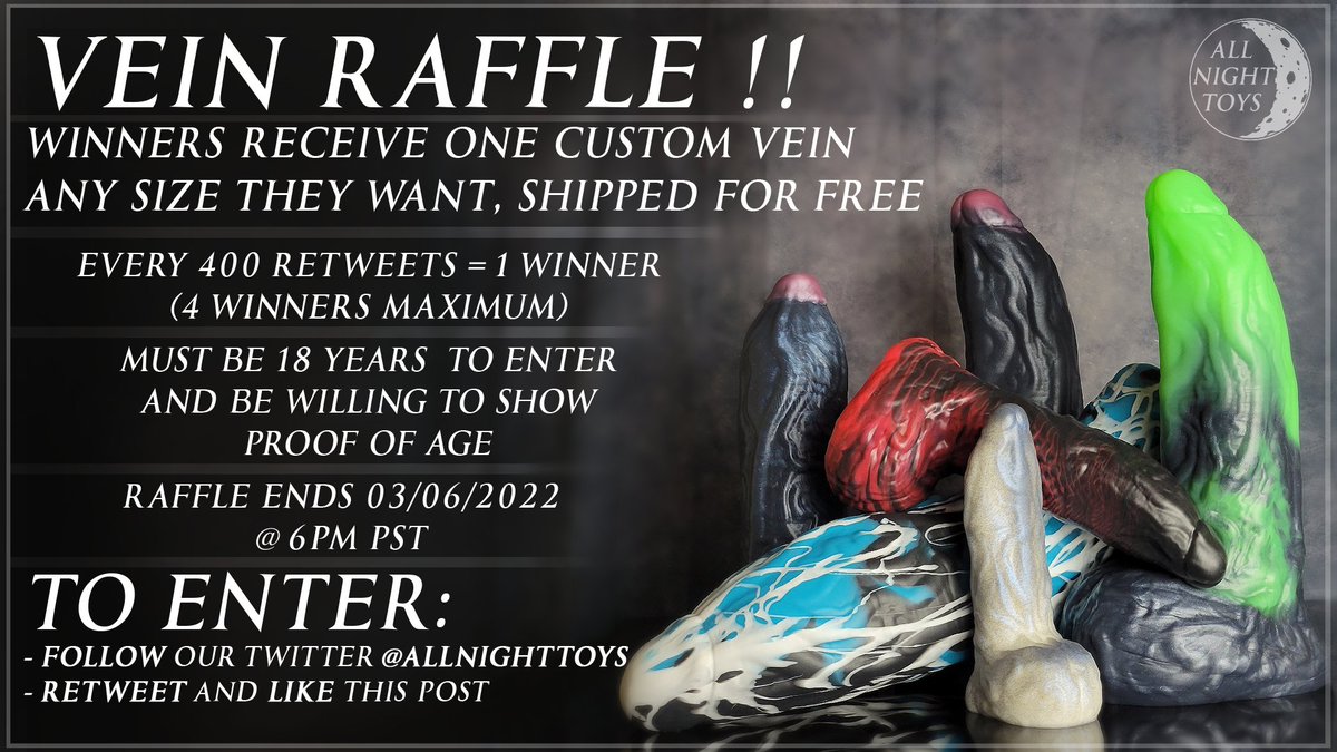All-Night Toys (@allnighttoys) on Twitter photo π¨π¨ RAFFLE/GIVEAWAY TIME! π¨π¨
This time for a ππππππ Vein!
Winners will get to pick the size, the color and firmness/attachment hole configuration!
π
π¨π₯π₯π¨π° us here at <a href="/AllNightToys/">All-Night Toys</a>, π₯π’π€π, and π«πππ°πππ ππ‘π’π¬ π©π¨π¬π for your chance to win!
1/3 π¨π¨ RAFFLE/GIVEAWAY TIME! π¨π¨
This time for a ππππππ Vein!
Winners will get to pick the size, the color and firmness/attachment hole configuration!
π
π¨π₯π₯π¨π° us here at <a href="/AllNightToys/">All-Night Toys</a>, π₯π’π€π, and π«πππ°πππ ππ‘π’π¬ π©π¨π¬π for your chance to win!
1/3