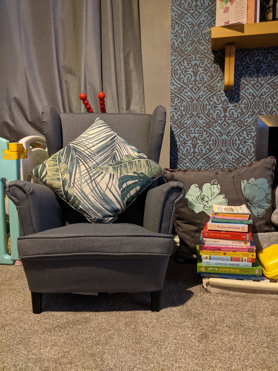 Two__Pints's tweet image. My daughter now has her very own &quot;reading&quot; corner; she loves it. It is her area, her chair and her books. I am so incredibly grateful to be able to give her these things. ❤️