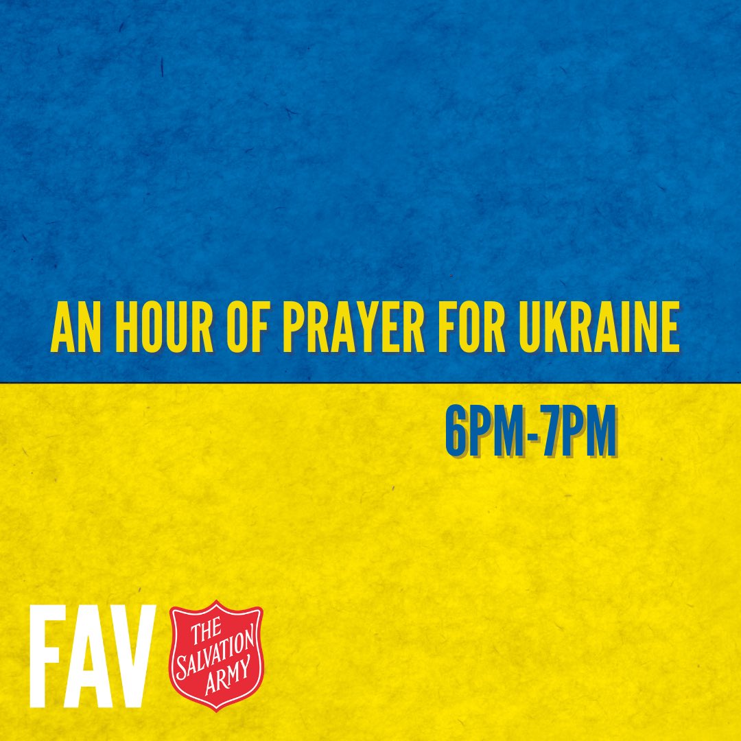 HOUR OF PRAYER FOR UKRAINE 
6-7pm tomorrow (Monday 28th) - Gospel Mission Hall, Tanners Street. 

I am sure like us, the last week has been a difficult space to navigate. In times like this we can feel so powerless and unsure how to do anything that will help.￼
1/5 #UkraineWar