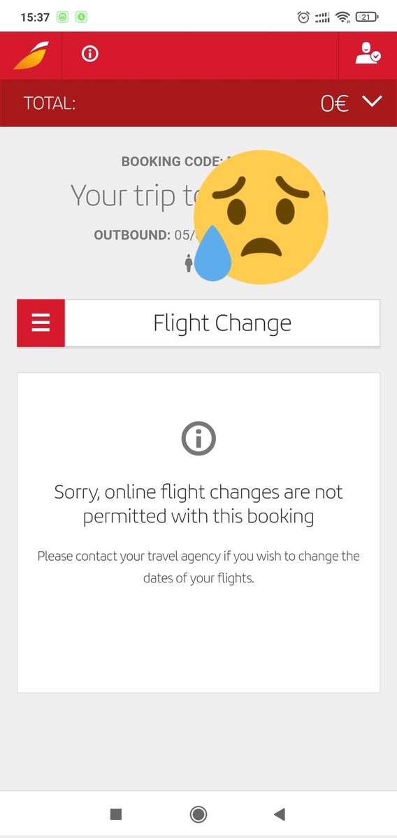 amandaviteri87's tweet photo. @lastminute_com He tratado de comunicarme con ustedes pero es casi imposible. Su ayuda por favor, necesito cambiar una fecha de un vuelo. La aplicación me redirecciona a la aerolínea y la aerolínea (Iberia) a ustedes.. por favor su ayuda @BravoflyBlog @Iberia https://t.co/M8Aqa0OVQV