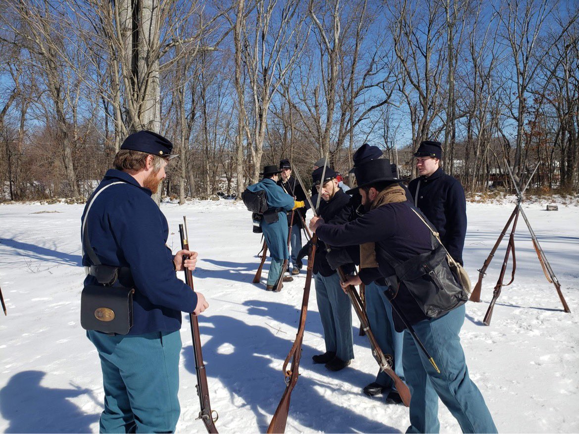2ndrivcob's tweet photo. It might be cold but we’re still drilling! #2riv #rhodeisland #rihistory #americancivilwar #civilwarhistory #civilwarreenacting https://t.co/iwvvVJHUAB