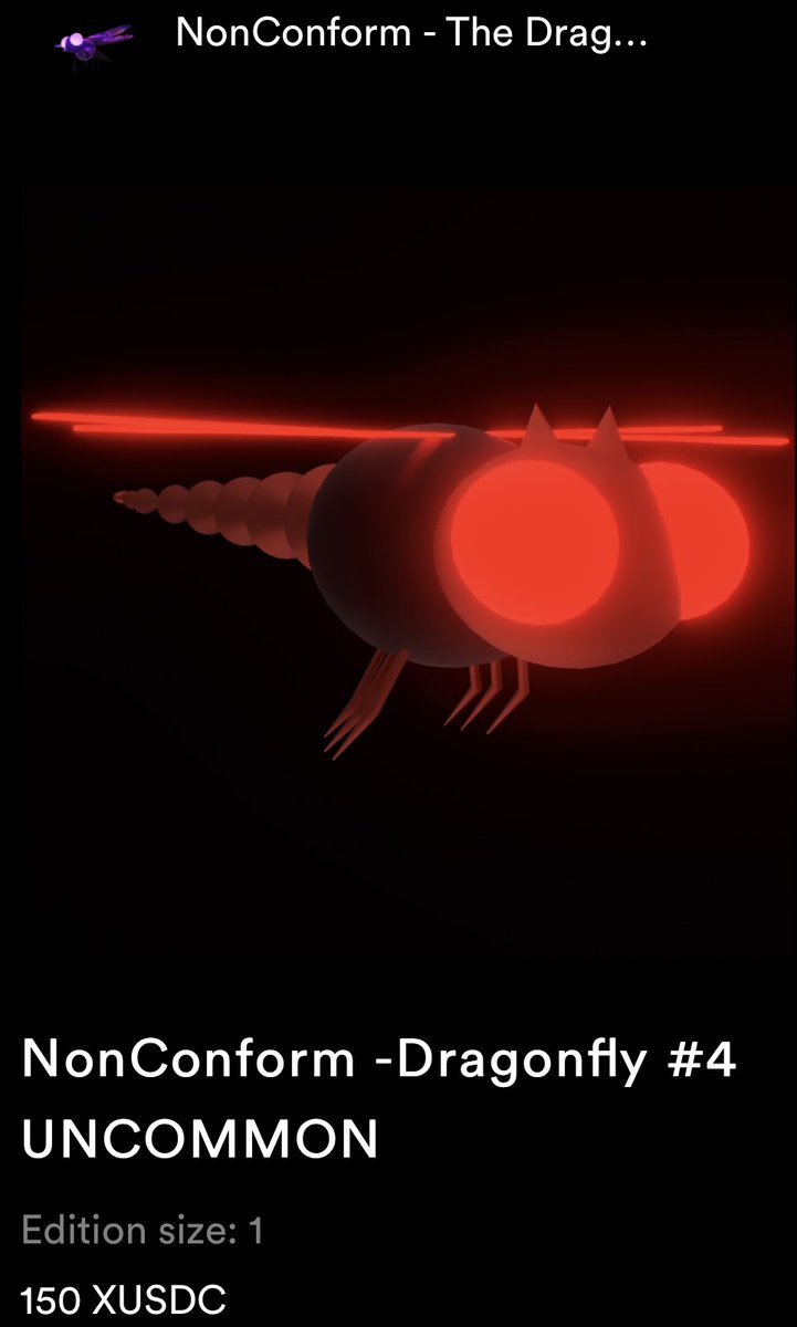 TheDragonflyNFT's tweet photo. Dragonflies available in the resale market:

✨Dragonfly #1 - Common - $150
https://t.co/ch050SLGhP

✨Dragonfly #4 - Uncommon - $150
https://t.co/CZ61Vwdaj2

✨Dragonfly #6 - Common - $150
https://t.co/C9kEpD9Z3h https://t.co/9LzEtaCTpc