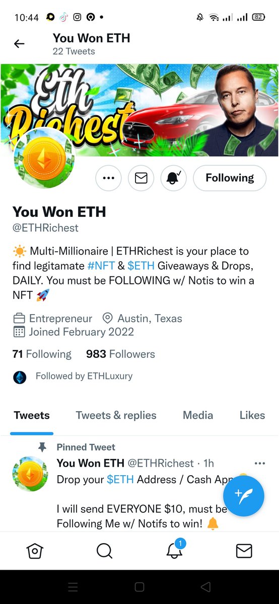 bossopiera's tweet photo. @ETHRichest 0x753eeE609a599e4274338455352864fb3c0a24Cb https://t.co/ErMTIMjoLX