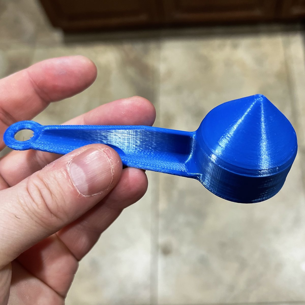 CapLogic's tweet image. Newest 3D print: coffee scoop! Trying to figure out some actually useful things to print. Next will likely be cat-shaped phone stands and potentially an #infinitycube fidget toy. #ender #3dprinter #ender3pro #3dprinting