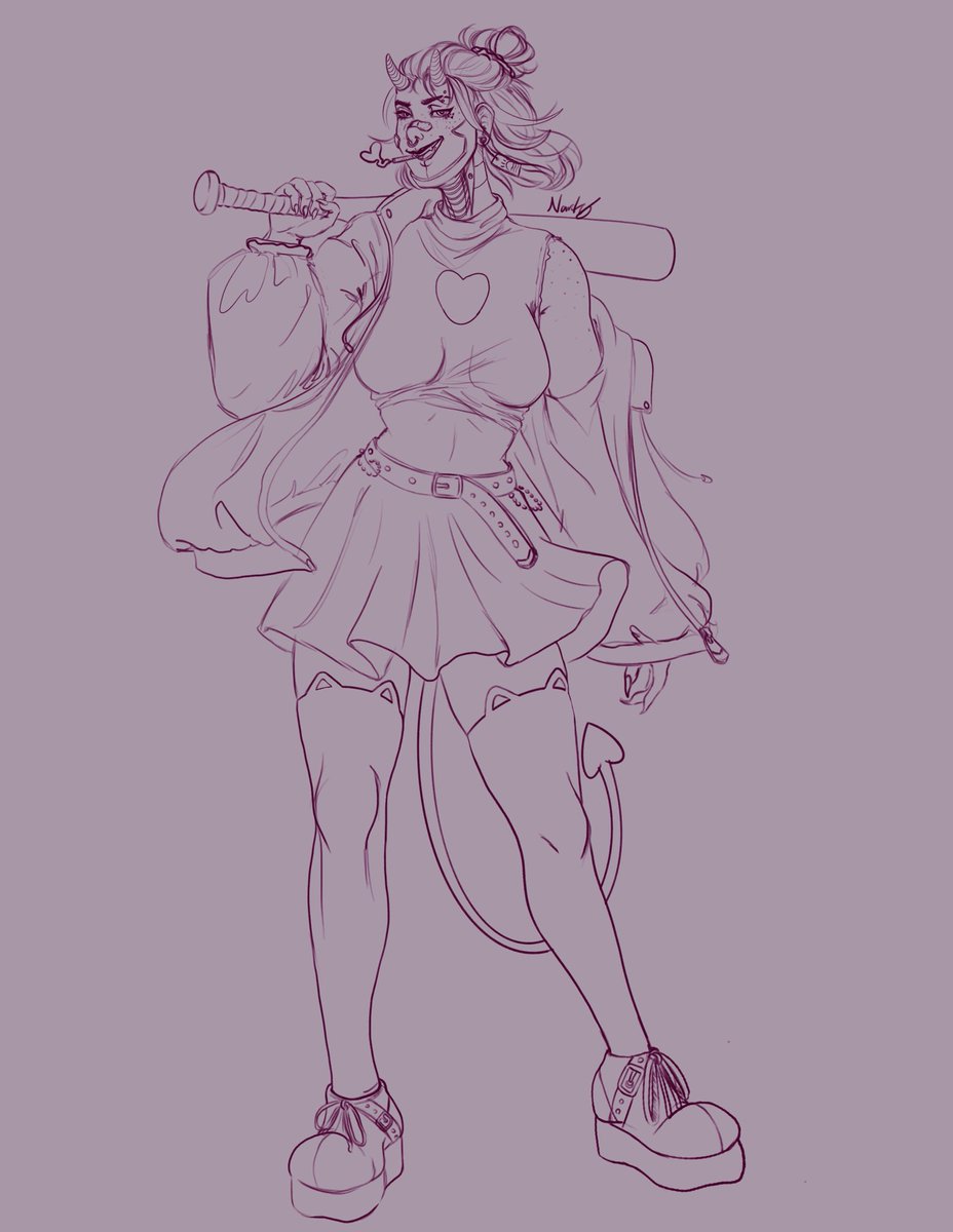 Meet my newest OC and sticker; S.N.I.F! 

He’s half cyborg, half incubus, all violence💕

#digitalart #characterdesign #stickers #oc